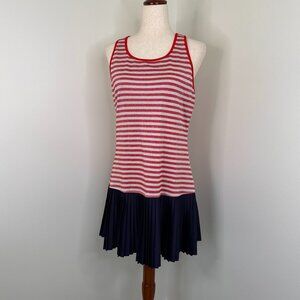 Filla Herritage Collection Pleated Skirt Sparkle Stripe Tennis Dress